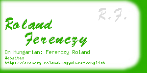 roland ferenczy business card